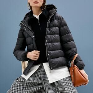 Patrizia Pepe- Premium Insulated Jacket-Italian Designer-Black-NWT Sz:38 Ret$407